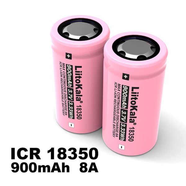 Liitokala ICR 18350 900mah 3.7V Li-Ion Battery-(2PCS) - Image 2