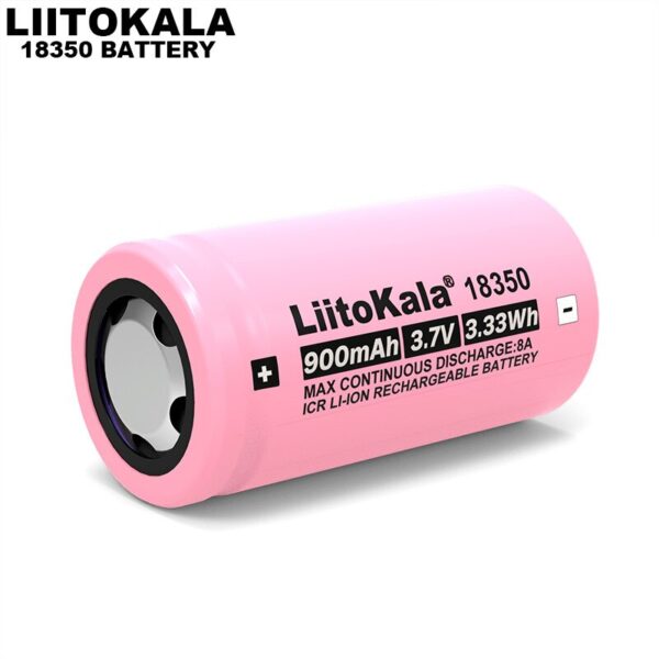 Liitokala ICR 18350 900mah 3.7V Li-Ion Battery-(2PCS) - Image 3