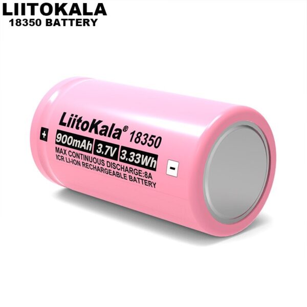 Liitokala ICR 18350 900mah 3.7V Li-Ion Battery-(2PCS) - Image 4